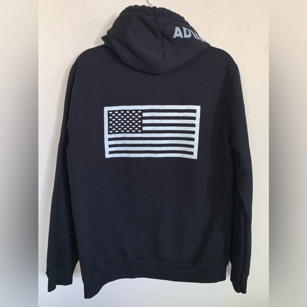 Men’s American Flag Black Long Sleeve Hoodie